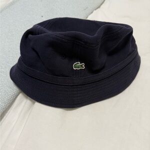 Lacoste navy bucket hat
